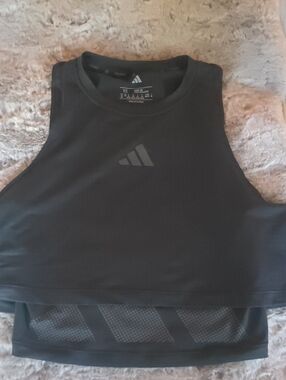adidas Black Women's High Neck Tank Top